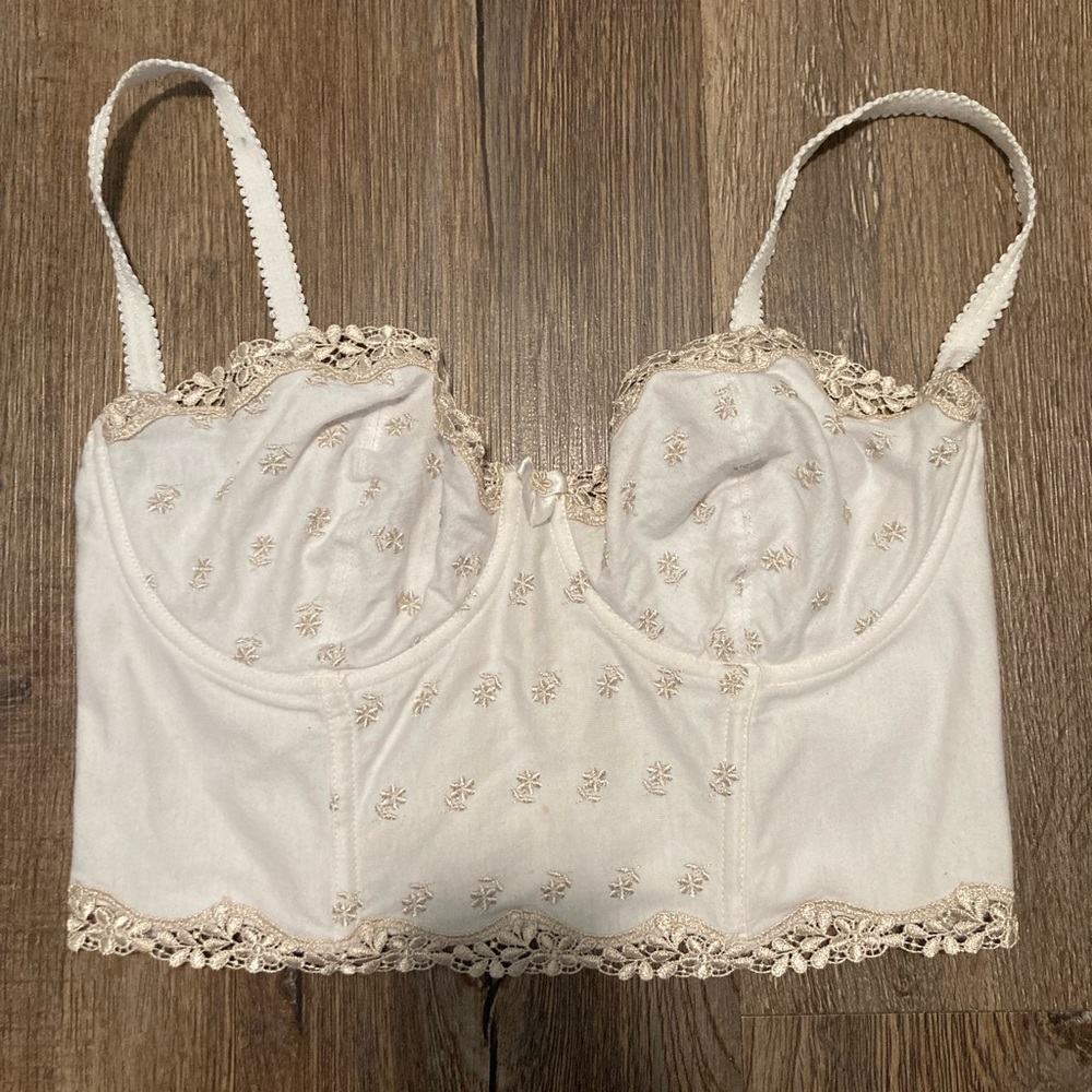 Victoria Secret floral lace bustier size 36C